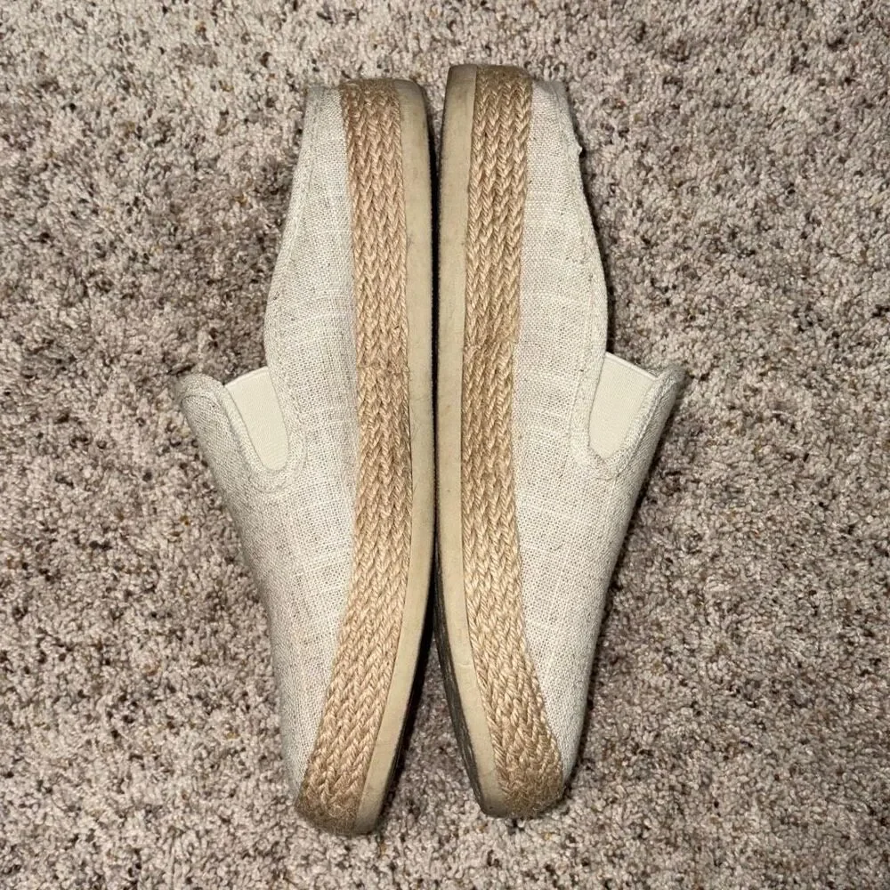 ESPRIT Neema‎ Linen Espadrille Slip On Shoes Women’s 8.5M Natural Beige